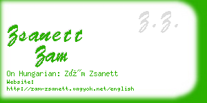 zsanett zam business card